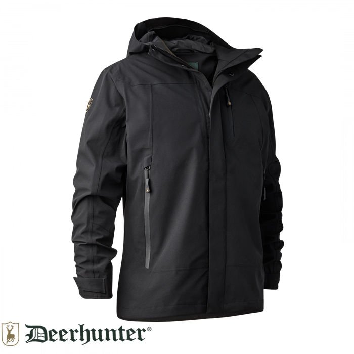 DEERHUNTER%20Sarek%20Shell%20Kapüşonlu%20Siyah%20Mont%20XL