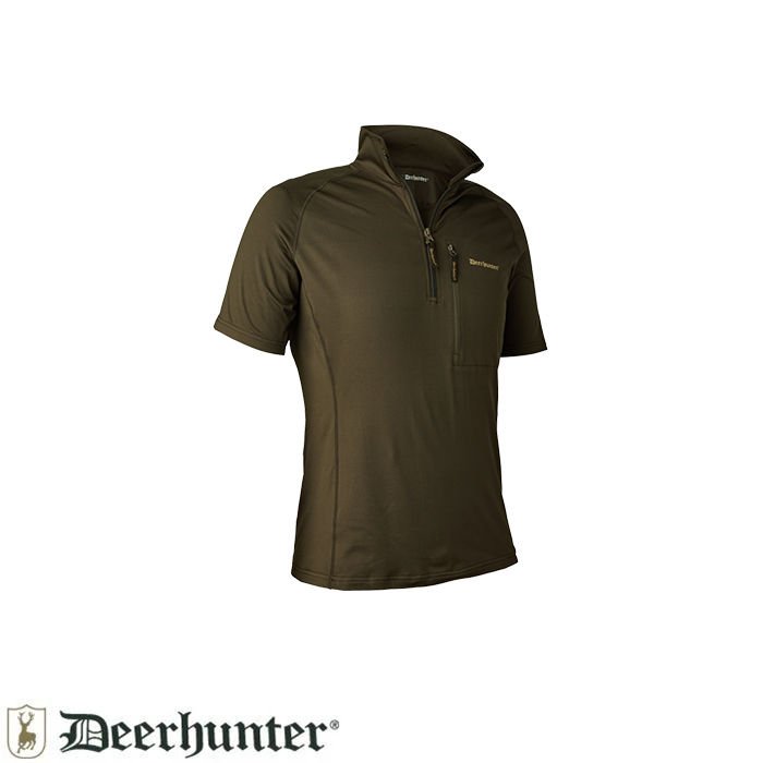 DEERHUNTER%20Yaka%20Fermuarlı%20K.Kollu%20Yeşil%20Tişört%202XL