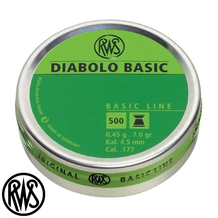 RWS%20Diabolo%20Basic%204,5M%200,45G%20Havalı%20Saçma%20*500