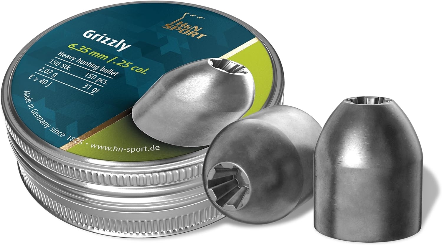 H&N%20Grizzly%206,35%20mm%20Havalı%20Tüfek%20Saçması%20(31,00%20Grain%20-%20150%20Adet)