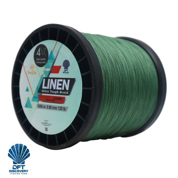 DFT%20Bojin%204X%20Linen%20İp%20Misina%200.80%20mm%20%201000%20m%20%20Yeşil