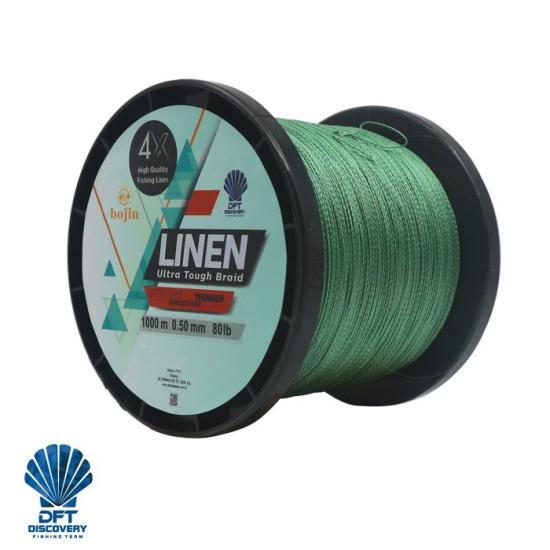 DFT Bojin 4X Linen İp Misina 0.50 mm  1000 m  Yeşil