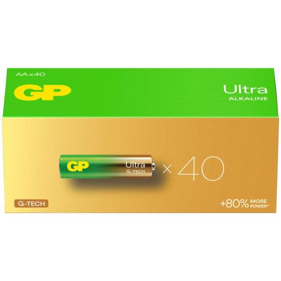 GP Batteries G-TECH Ultra Alkalin Kalem LR6 - AA Boy 1.5V Pil 40’lı Kutu