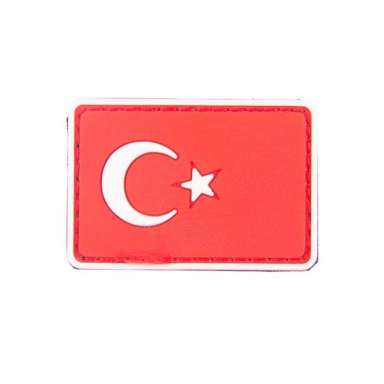 Türk Bayrağı Küçük Boy Silikon Patch Arma