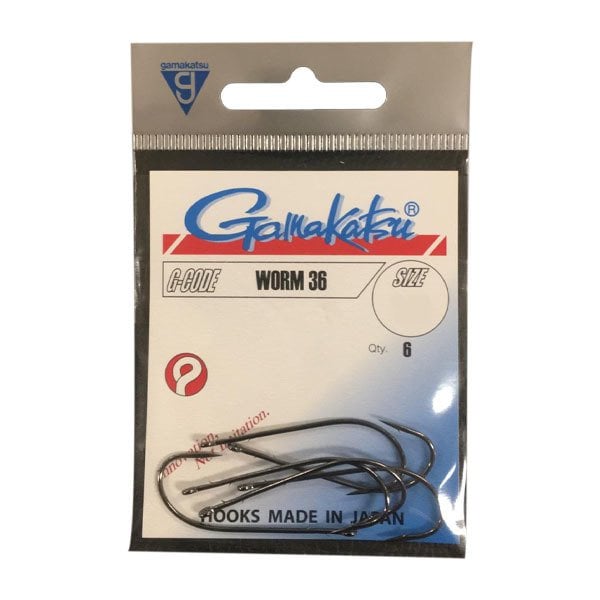 GAMAKATSU%20Worm%2036%20Siyah%20No:2/0%20Olta%20İğnesi%201/6